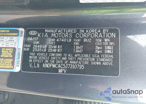 2018 Kia Sportage Lx from USA, damaged, VIN KNDPMCAC5J7310795